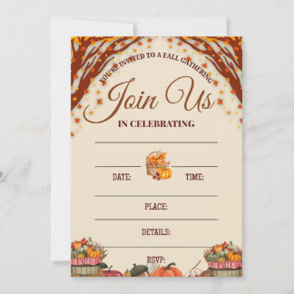 Convite Fall Gathering Celebration Design