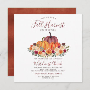 Convite Fall Harvest Party, Fall Fest, Fall Community Fall