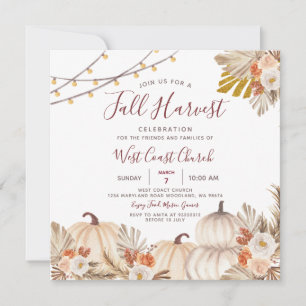 Convite Fall Harvest Party, Fall Fest, Fall Community Fall