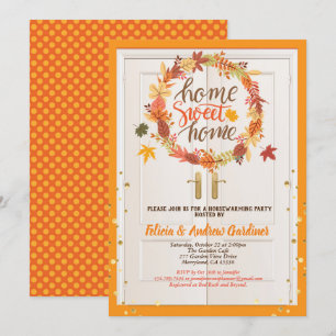 Convite Fall Home Warming Partie Aberta Casa Ação de Graça