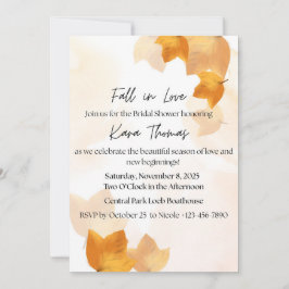 Convite Fall in Love Bridal Shower Invitation