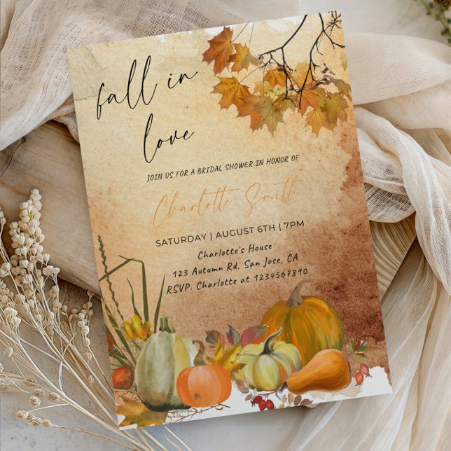 Convite Fall in Love Bride-to-Be Party (Criador carregado)