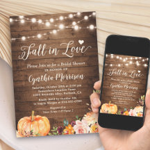 Fall in Love Rustic Pumpkin Floral