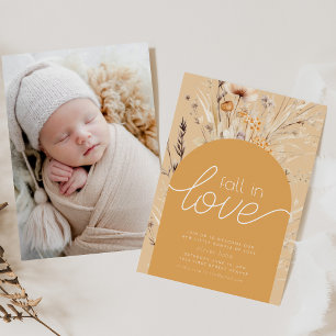 Convite Fall in Love Sip and See Party Invite