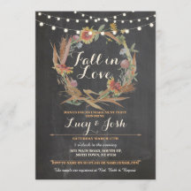 Fall in Love Wreath Fall Noivado Floral Convide