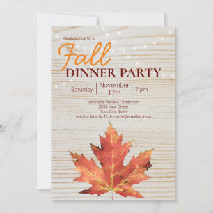 Convite Fall Jante Party String Luzes Madeira