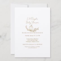 Fall Li Pumpkin Ecru Chá de fraldas