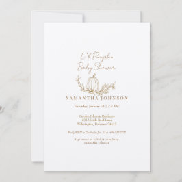 Convite Fall Li Pumpkin Ecru Chá de fraldas