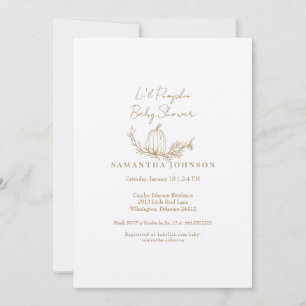 Convite Fall Li Pumpkin Ecru Chá de fraldas