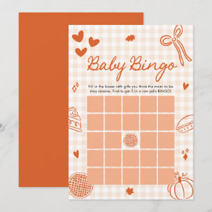 Convite Fall Little Cutie Pie Baby Bingo Game