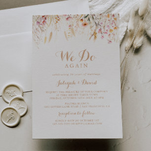 Convite Fall Meadow Wild Floral Fazemos Novamente Vow Rene