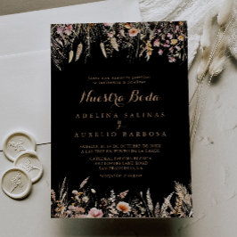 Convite Fall Meadow Wild Floral Nuestra Boda Wedding