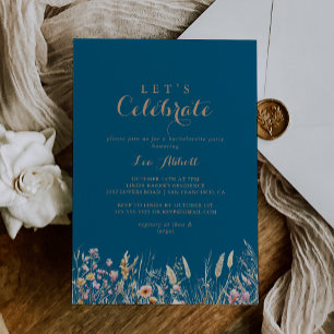 Convite Fall Meadow Wild Floral Vamos Celebrate Party