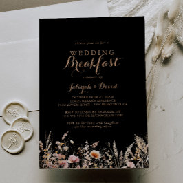 Convite Fall Meadow Wild Floral Wedding Breakfast