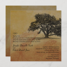 Fall Oak Tree e String Lights Casamento