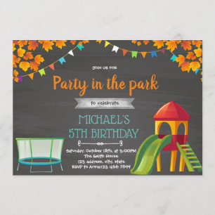 Convite Fall outono do partido palyground