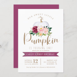 Convite Fall Pumpkin Aniversário Idade Personalizada
