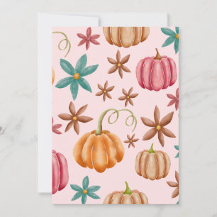 Convite Fall Pumpkin Spice Halloween Ação de Graças