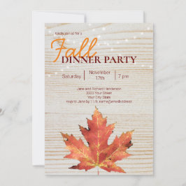 Convite Fall Rustic Wood String Lights Janta Party