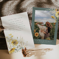 Fall Save Date, Sunflower Save Date (Salvar Data)