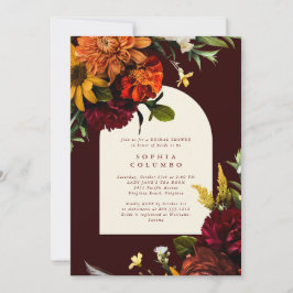 Convite Fall Sunset Dark Moody Romantic Bridal Shower 