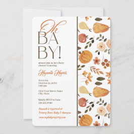 Convite Fall Theme Baby Shower Invitation