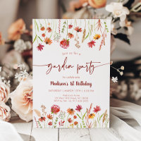 Fall Wildflower Garden Party primeiro aniversario