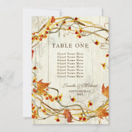Convite Fall Wreath Bitterdoce Números de Casamento Russo