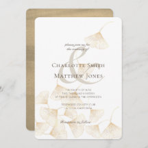 Falling Dourado Ginkgo Deixa Casamento Elegante