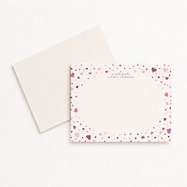 Convite Falling Hearts Stationery Note Card