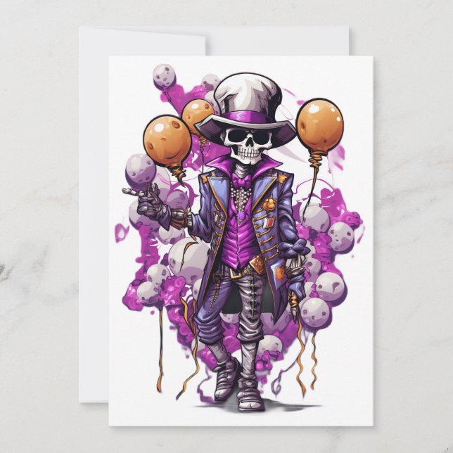 Convite Falloween Mascarada Spooky Falloween (Frente)