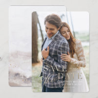 Falso Save the Date de Casamento de Outono com Fol