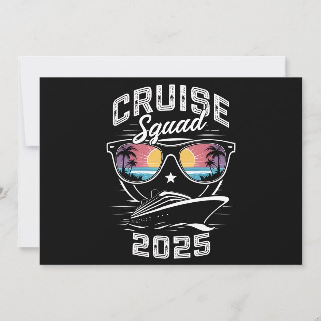 Convite Família Cruise Squad 2025 Summer Vacation Matching (Frente)