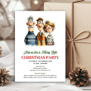 Convite Família de Aquarela Caprichosa Natal Editável