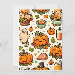 Convite Família de banquetes de Ação de Graças