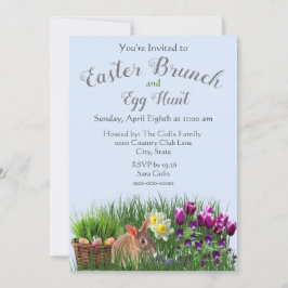 Convite Família de Cute Easter Brunch e Caça aos Ovos