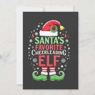 Convite Família de Elfo de Torcida Favorito do Papai Noel 