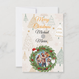 Convite Family in the Snow Christmas Invitation – Holiday 
