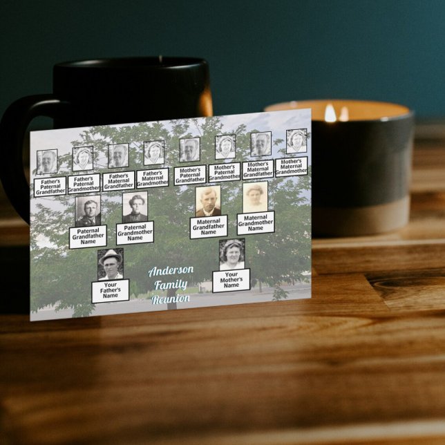 Convite Family Reunion 3 Generation Summertime Tree (Criador carregado)