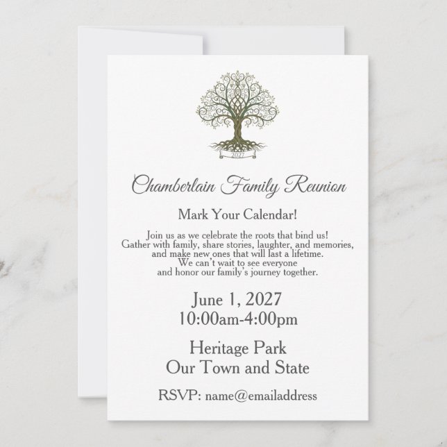 Convite Family Reunion Celebration Invitation (Frente)
