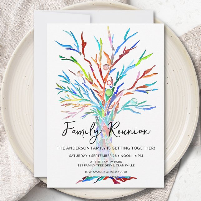 Convite Family Tree Family Reunion (Criador carregado)