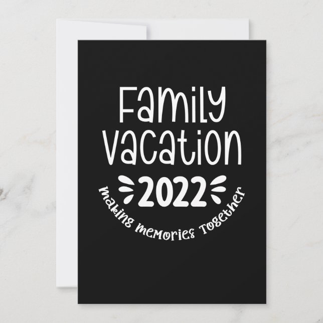 Convite Family Vacation 2022 Making Memories Together (Frente)