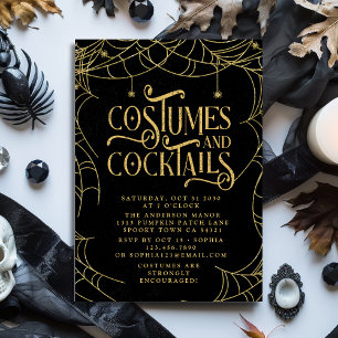 Convite Fantasia Assustadora e Coquetéis Web Halloween Adu