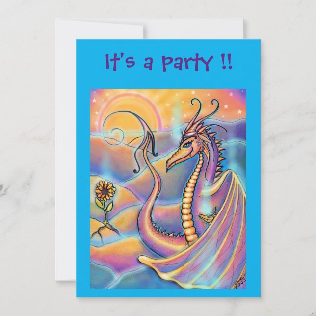 Convite Fantasia de dragão por Renee L. Lavoie para crianç (Frente)