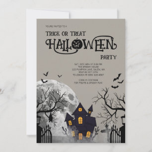 Convite Fantasia de Halloween para Crianças de Truque ou T