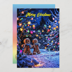 Convite Fantasia de neve com pão festivo