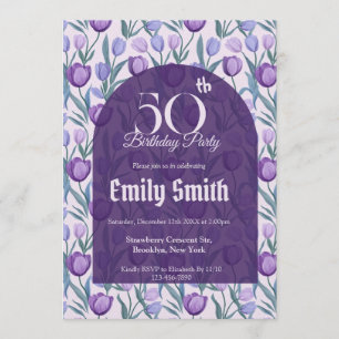 Convite Fantasia de Tulipa Boho para Aniversário ao Ar Liv