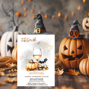 Convite Fantasia de Vinho de Abóbora e Coquetel de Hallowe