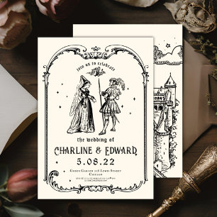 Convite Fantasia Engrenando Arte Medieval Weding