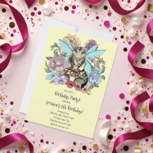 Fantasia Floral de Gato Fada Tabby Pastel Capricho
